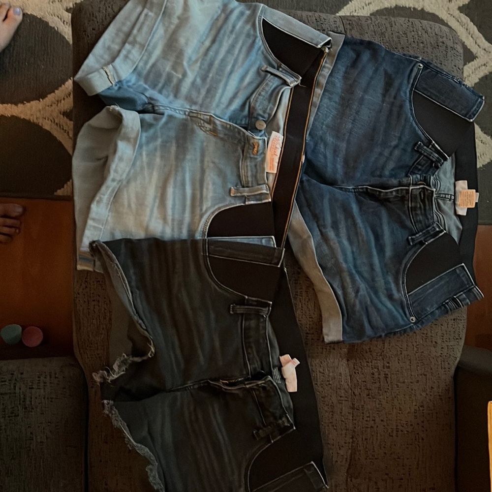 3 pair maternity shorts
